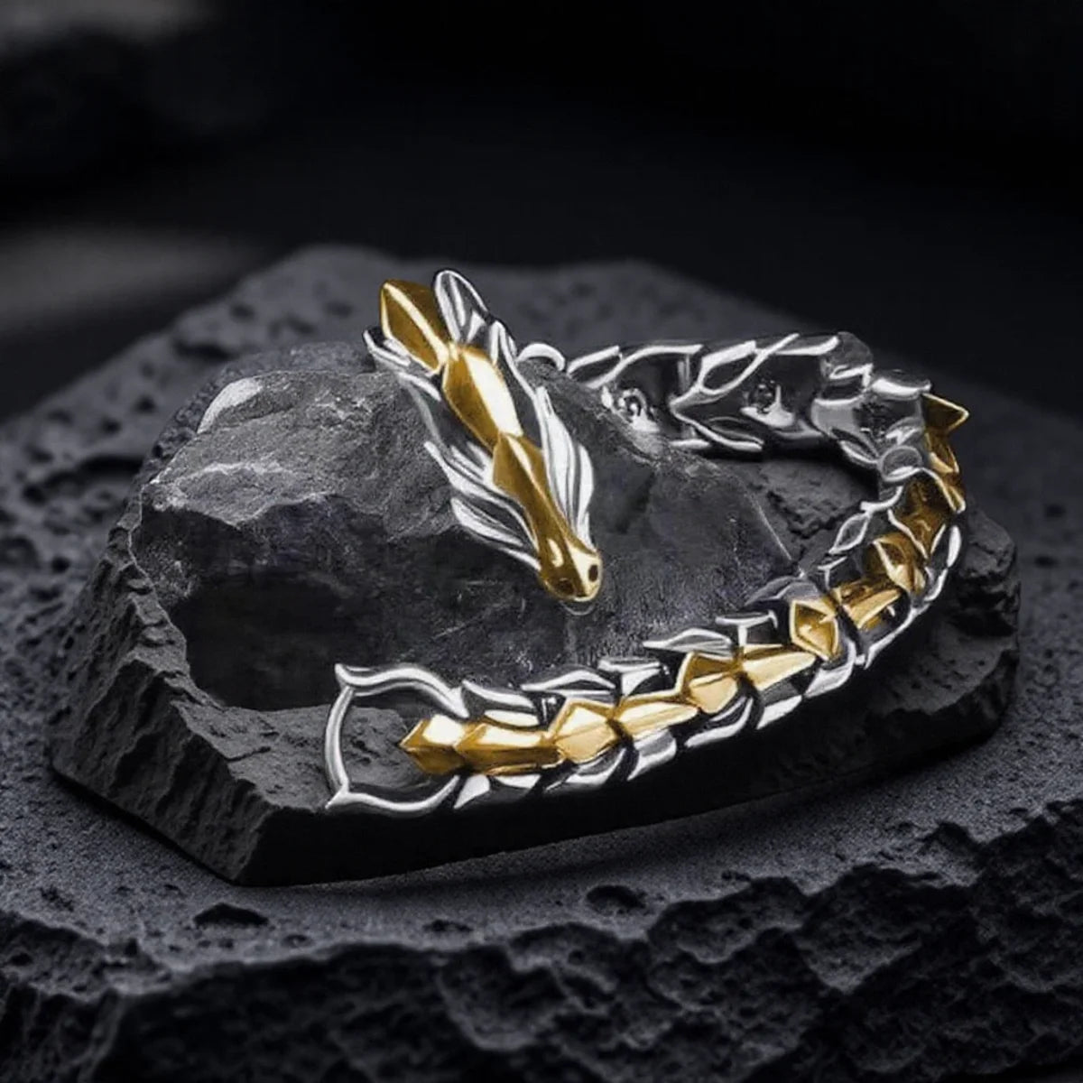 Mens Dragon Bracelet Curb Chain Gothic Biker Link Cuff Wristband 1PC Men's Accessories Gift for Him