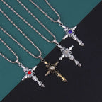 Cross Steel Pendant Vampire Lovers Pair Students