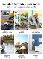 6 Inches Camping Fan 10000/20000mAh Outdoor Fishing Wireless Desktop Portable Metal Fan Strong Wind Fan FIt Dewalt 18V