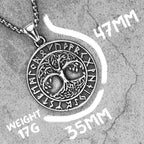 Viking Tree of Life Pendant Necklace — Stainless Steel