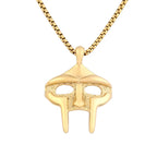 Vintage Punk MF Doom Mask Pendant Necklace Unisex Retro Egyptian Pharaoh Amulet For Biker Rally Daily Wear Fashion Jewelry Gift