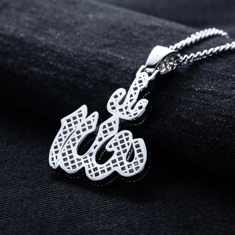Iced Out Allah Pendant — 925 Silver