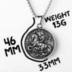 Dragon Slayer Pendant Necklace — Stainless Steel