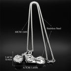 Motorcycle Silver Pendant Retro Punk Sweater Sport