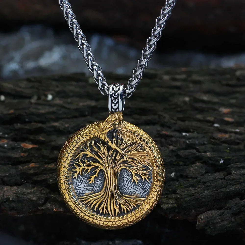 Yggdrasil Tree of Life Pendant Necklace — Mixed Metal