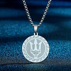 Poseidon Trident Locket Pendant Necklace — Stainless Steel
