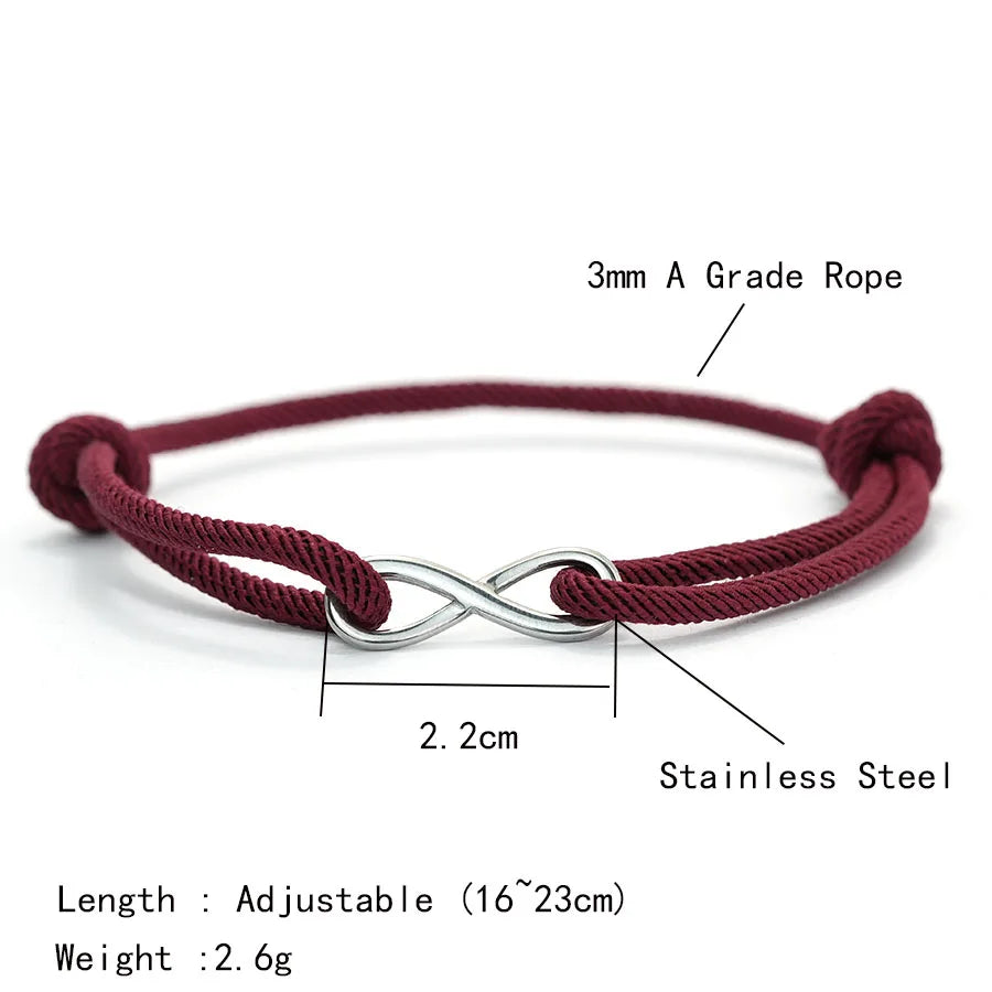 Premium 3MM Adjustable Rope Cord Bracelet — 6 Colors