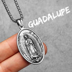 Guadalupe Pendant Necklace Stainless Steel Vintage
