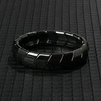 Hematite Therapy Stretch Bracelet — Mixed Metal