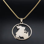 Archangel St.Michael Protect Me Necklace Stainless Steel Saint Shield Protection Male Necklace Jewelry corrente