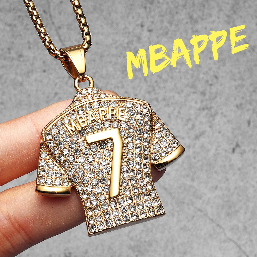 Football Jersey Pendant Necklace — Stainless Steel