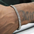Stainless Steel Men's Bracelet Hip Hop Cuban Chain Titanium Steel Bracelet Simple Jewelry Fashion Hand Jewelry