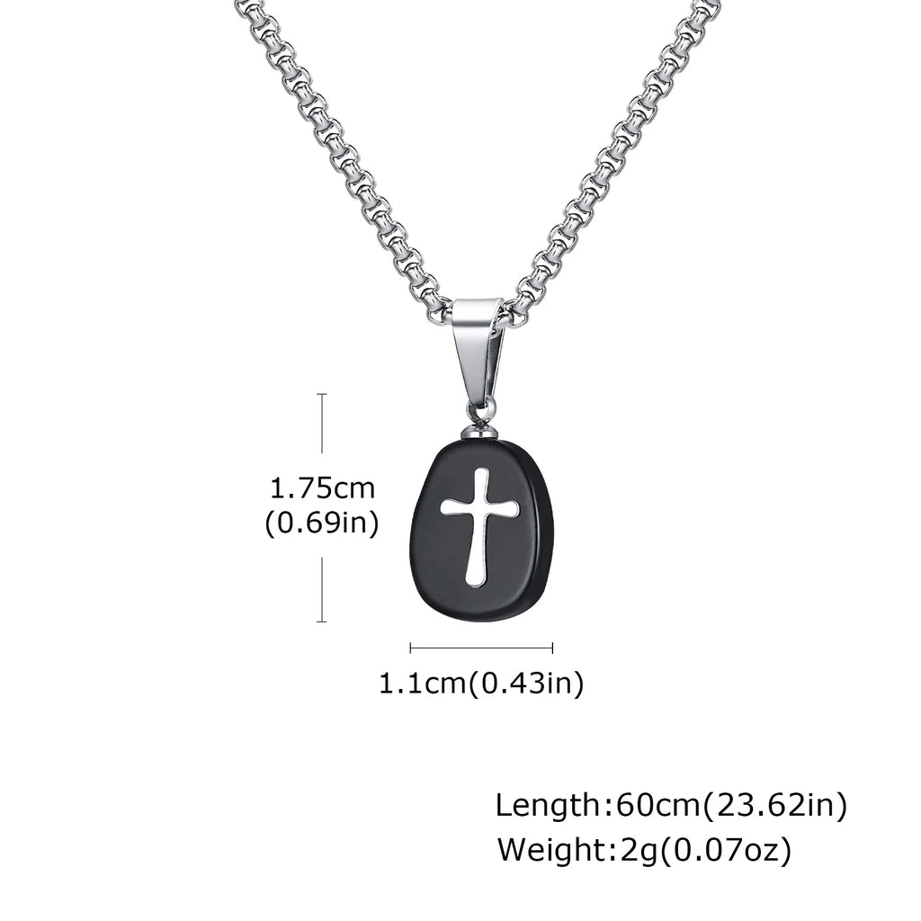 Small Natrual Stone Necklaces for Men Boys,Black Stone Stainless Steel Pendant Necklace,Hip Hop Stylish Jewelry Gifts