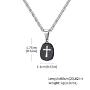 Small Natrual Stone Necklaces for Men Boys,Black Stone Stainless Steel Pendant Necklace,Hip Hop Stylish Jewelry Gifts