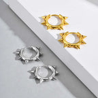 Rivet Hoop Earring — Stainless Steel