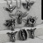 Angel Wing Pendant Necklace — Stainless Steel