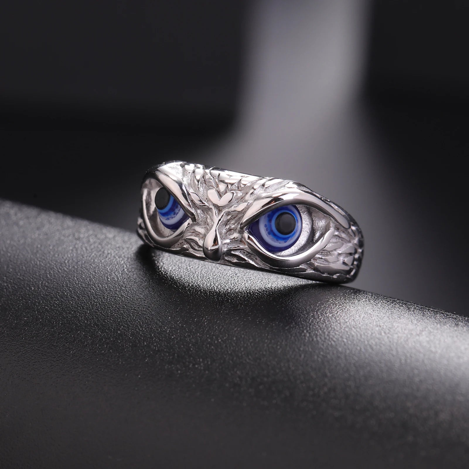 Skyrim Stainless Steel Owl Ring Women Men Vintage Finger Rings Punk Gothic Animal Jewelry Birthday Gift Wholesale