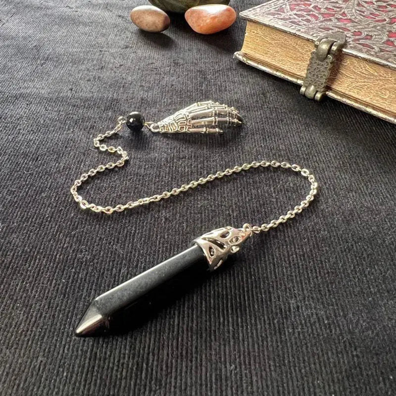 Stone Black Pendant Necklace