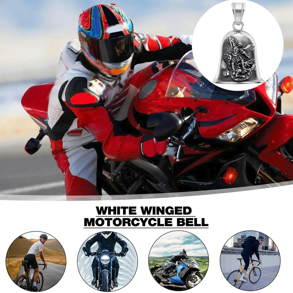 Saint Michael Archangel Exorcism Moto Bell Car Pendant