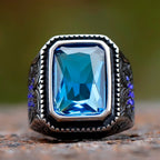 Turkish Iced Out CZ Stone Ring — Stainless Steel