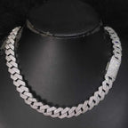 Iced Out Cuban Chain Necklace Stainless Steel 15MM