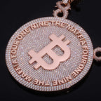 Iced Out Round Pendant Necklace CZ