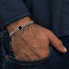 Cuban Stone Chain Bracelet — Stainless Steel