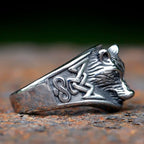 2023 New Fashion 316L Stainless Steel viking wolf head Ring Punk Women Men Unisex Serpent animal Jewelry free shipping