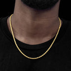 Rope Chain Necklace Two-Tone Stainless Steel 3MM