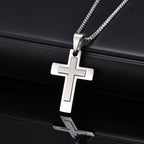 Cross Pendant Necklace — Stainless Steel