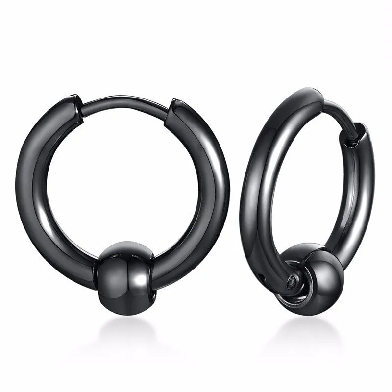 Huggie Hoop Earrings Assorted Colors — Stainless Steel