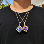 Statement Photo Pendant Necklace Memory Cube