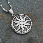 Sun God Pendant Necklace — Stainless Steel