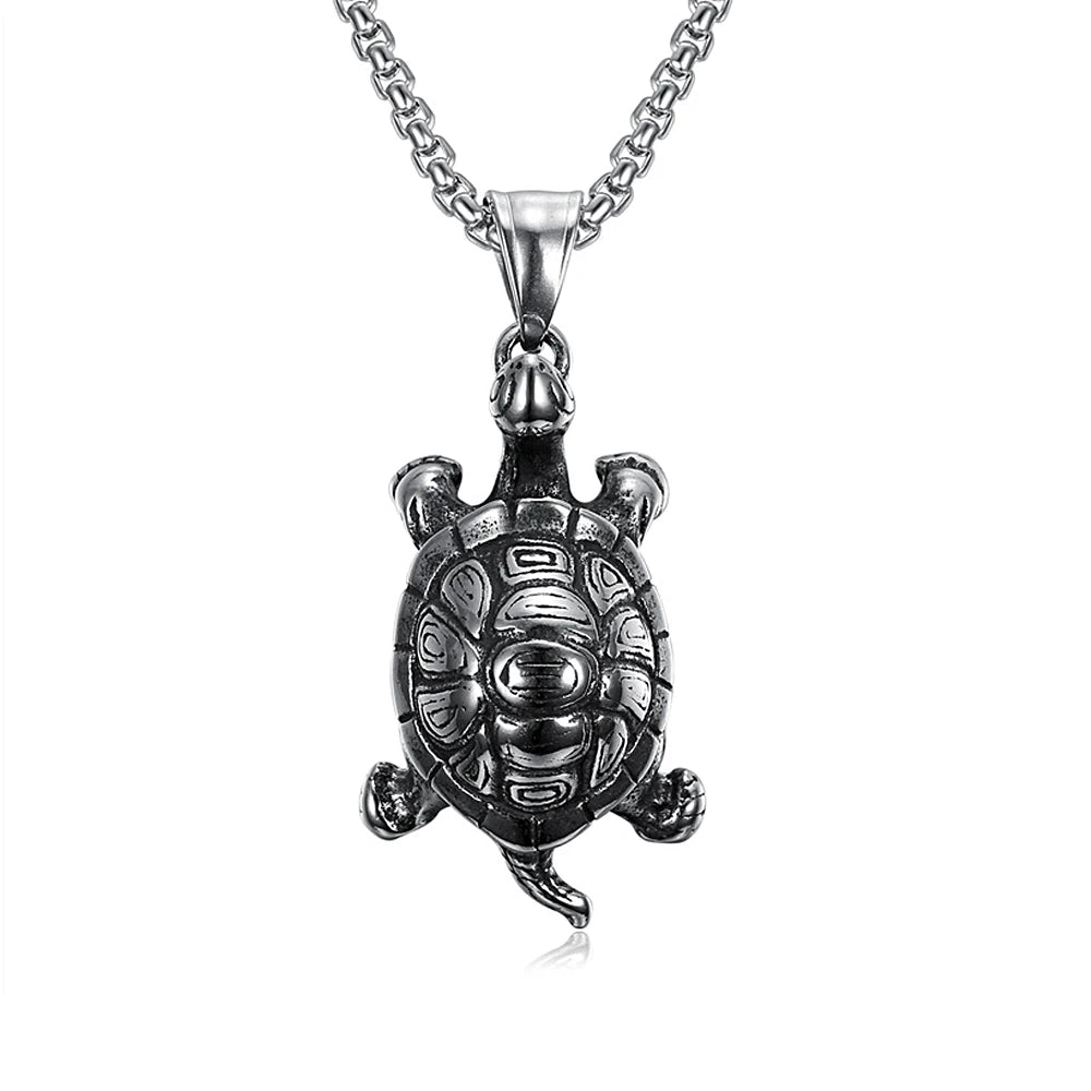 Turtle Pendant — Stainless Steel