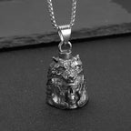 Skull Moto Bell Steel Pendant European American