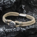 Pirate Style Nautical Compass Bracelet With Strong Magnetic Buckle Vintage Viking Bilayer Milan Rope Wrap Braslet Gift