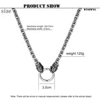 Animal Pendant Necklace Wolf Dog Skull Snake — Stainless Steel