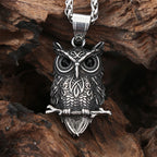Owl Pendant — Stainless Steel