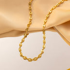 316L Stainless steel coffee bean Chain Necklace Cute pig nose chain bracelet Punk Hip Hop DIY jewelry Handmade necklace