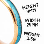 Turquoise Tungsten Ring — Stainless Steel