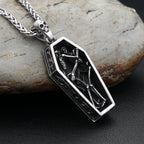 Skull Coffin Pendant Necklace — Stainless Steel