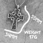 Gothic Celtic Cross Pendant Necklace — Stainless Steel