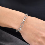 Silver Link Chain Bracelet — Stainless Steel