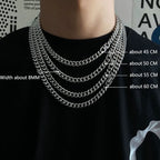Cuban Link Chain Necklace 7mm — Stainless Steel