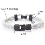 Personalized Thread Bracelet For Men Grade A 4mm Round Milan Rope Braslet Bangle For Hombre 6 Colors Wrap Braclet Boyfriend Gift