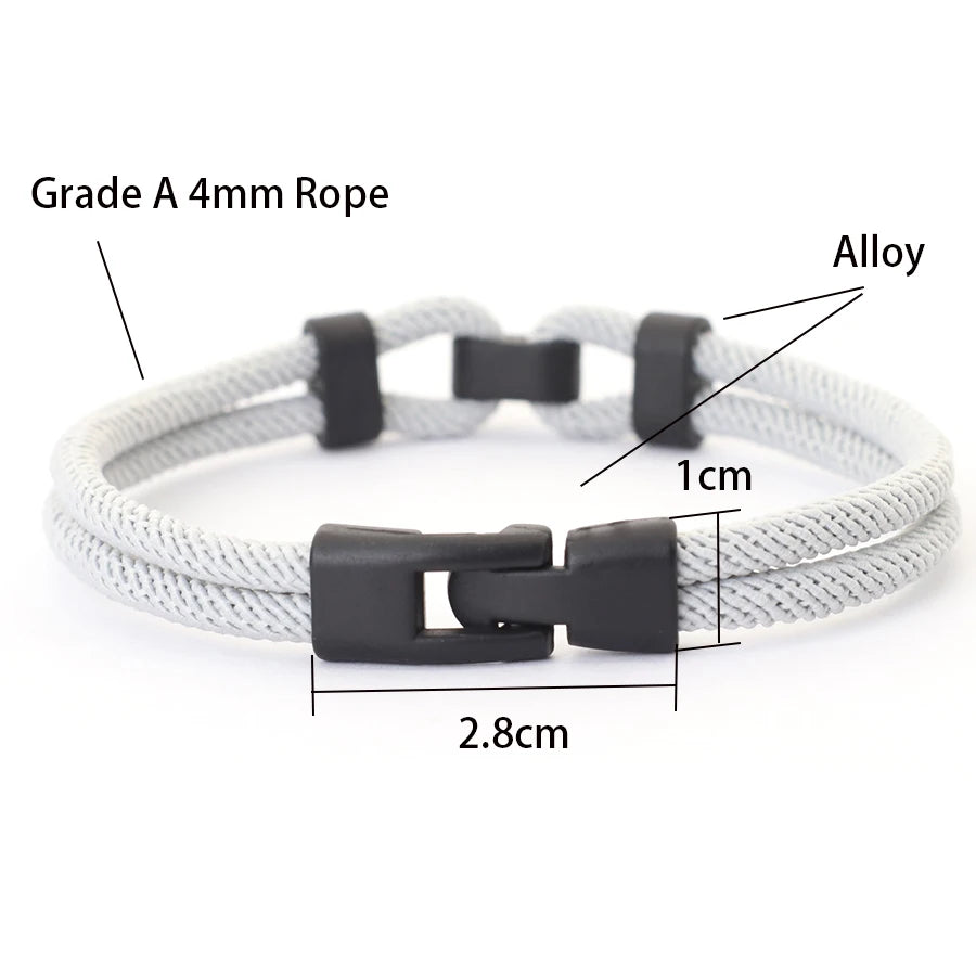 Personalized Thread Bracelet For Men Grade A 4mm Round Milan Rope Braslet Bangle For Hombre 6 Colors Wrap Braclet Boyfriend Gift