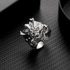 Titanium Steel Octopus Rings Gothic Deep Sea Monster Squid Finger Punk Tentacles Ring Adjustable Size Personality Jewelry Gift