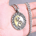 Odin Rune Vegvisir Pendant Necklace — Stainless Steel