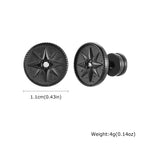 Gothic Norse Viking Rune Stud Earrings — Stainless Steel