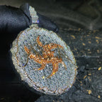 Iced Out Pendant Necklace Colorful Zircon Disc